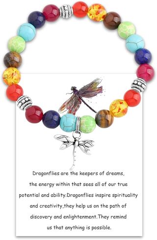 MYOSPARK Dragonfly Bracelet Gift Dragonfly Inspirational Jewelry Dragonfly Lovers Gift Dragonfly Spiritual Gift for Women in Saudi Arabia