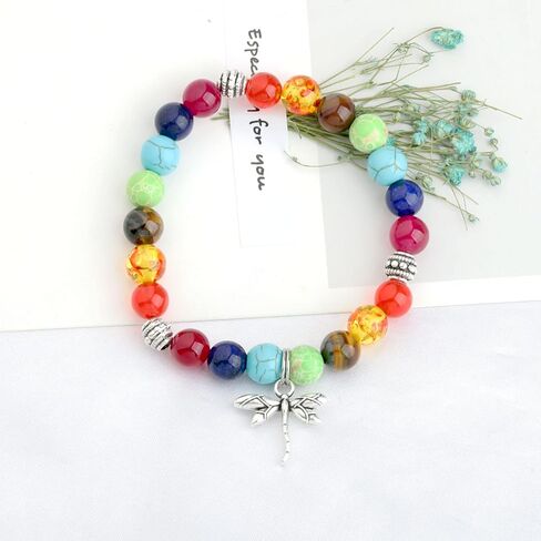 MYOSPARK Dragonfly Bracelet Gift Dragonfly Inspirational Jewelry Dragonfly Lovers Gift Dragonfly Spiritual Gift for Women in Saudi Arabia