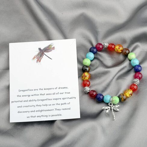 MYOSPARK Dragonfly Bracelet Gift Dragonfly Inspirational Jewelry Dragonfly Lovers Gift Dragonfly Spiritual Gift for Women in Saudi Arabia