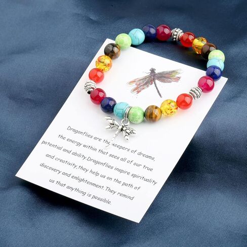 MYOSPARK Dragonfly Bracelet Gift Dragonfly Inspirational Jewelry Dragonfly Lovers Gift Dragonfly Spiritual Gift for Women in Saudi Arabia