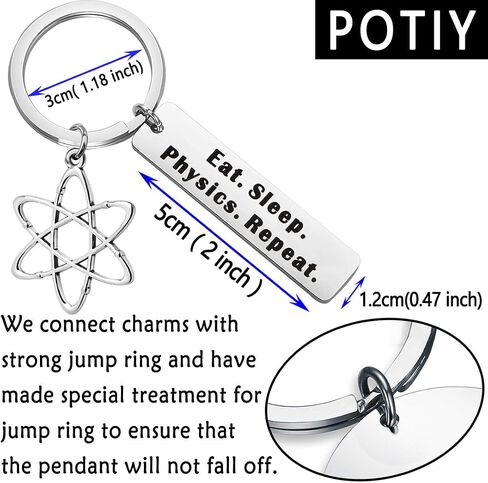 Funny Physicist Keychain Physics Lover Keychain Eat Sleep Physics Repeat Funny Physics Gift in Saudi Arabia