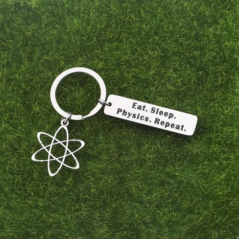 Funny Physicist Keychain Physics Lover Keychain Eat Sleep Physics Repeat Funny Physics Gift in Saudi Arabia