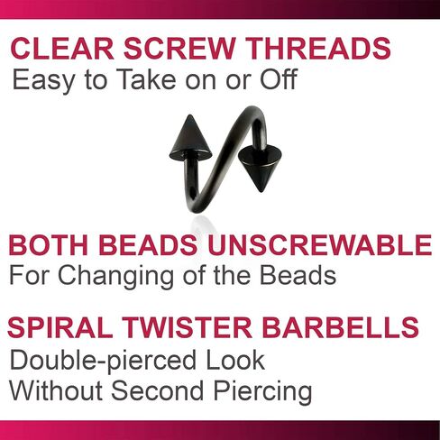 14G 14 Gauge 1.6mm surgical steel eyebrow lip bars ear tragus Twist rings spiral Barbells Piercing in Saudi Arabia