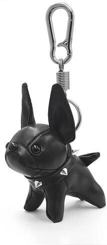 SWHJ Cute Puppy Car Keychain,Leather Handmade Bull Dog Key Chain Accessories,Best Fashion Gifts For Women-Kids-Friend. in Saudi Arabia