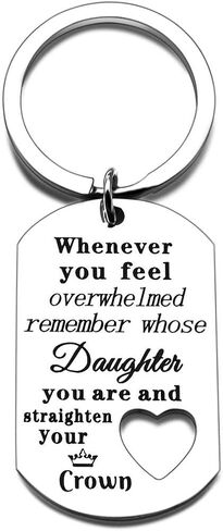 To My Daughter Gift Keychain from Mom Dad Whenever You Feel Overwhelmed in Saudi Arabia