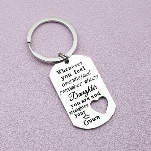 To My Daughter Gift Keychain from Mom Dad Whenever You Feel Overwhelmed in Saudi Arabia