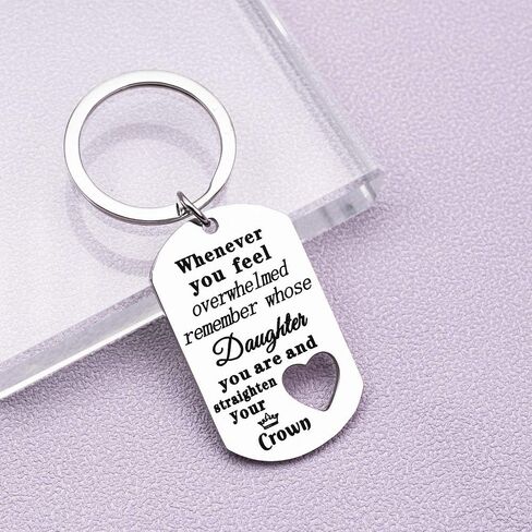 To My Daughter Gift Keychain from Mom Dad Whenever You Feel Overwhelmed in Saudi Arabia