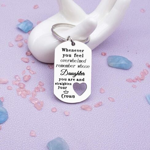 To My Daughter Gift Keychain from Mom Dad Whenever You Feel Overwhelmed in Saudi Arabia
