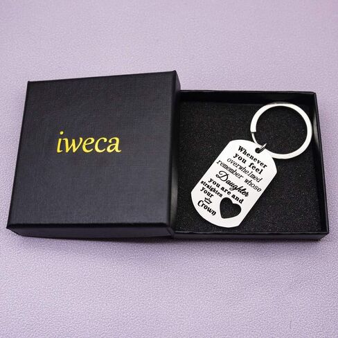 To My Daughter Gift Keychain from Mom Dad Whenever You Feel Overwhelmed in Saudi Arabia