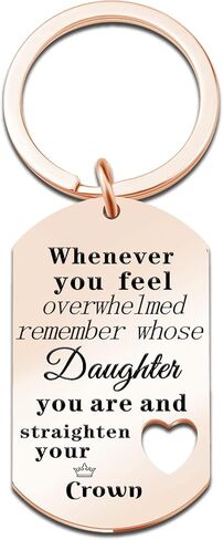 To My Daughter Gift Keychain from Mom Dad Whenever You Feel Overwhelmed in Kuwait