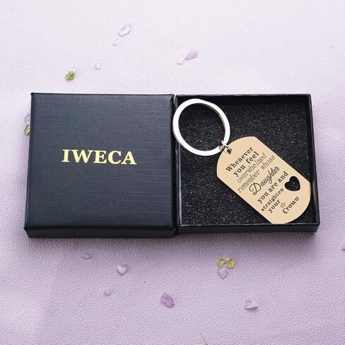 To My Daughter Gift Keychain from Mom Dad Whenever You Feel Overwhelmed in Kuwait