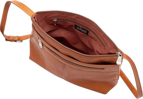 حقيبة كتف جلوريندا جلدية متعددة الأغراض بسحاب، 10.5 بوصة × 10 بوصة × 3.25 بوصة in Kuwait