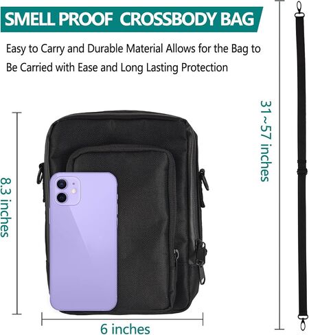 Small Crossbody Bag Durable Outdoor Companion 8x6 Inches With Waterproof Zipper And Adjustable Strap Great Gifts in Saudi Arabia