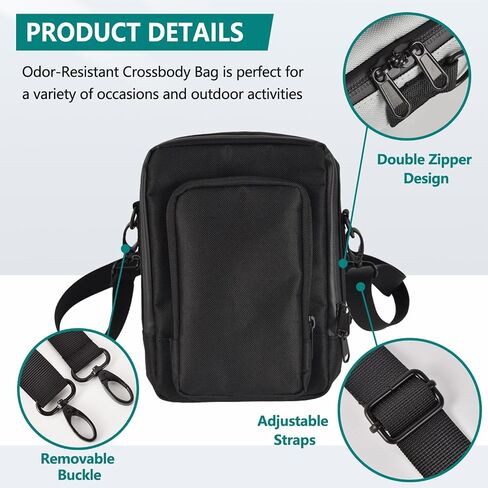 Small Crossbody Bag Durable Outdoor Companion 8x6 Inches With Waterproof Zipper And Adjustable Strap Great Gifts in Saudi Arabia