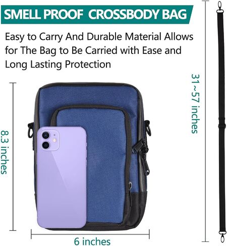 Small Crossbody Bag Durable Outdoor Companion 8x6 Inches With Waterproof Zipper And Adjustable Strap Great Gifts in Saudi Arabia