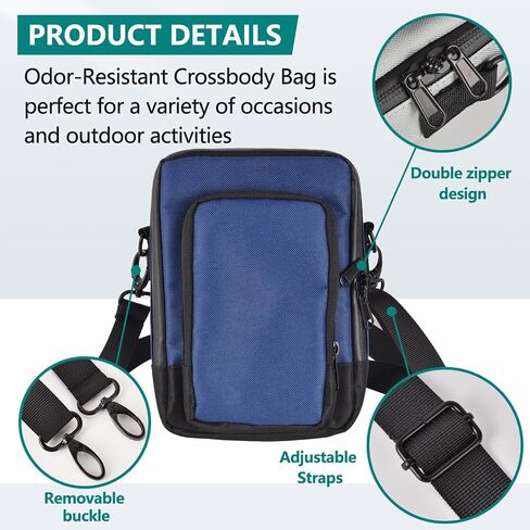 Small Crossbody Bag Durable Outdoor Companion 8x6 Inches With Waterproof Zipper And Adjustable Strap Great Gifts in Saudi Arabia