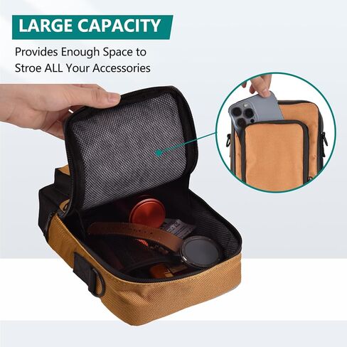 حقيبة كروس صغيرة متينة للاستخدام في الهواء الطلق مقاس 8 × 6 بوصات مع سحاب مقاوم للماء وحزام قابل للتعديل، هدايا رائعة in Kuwait