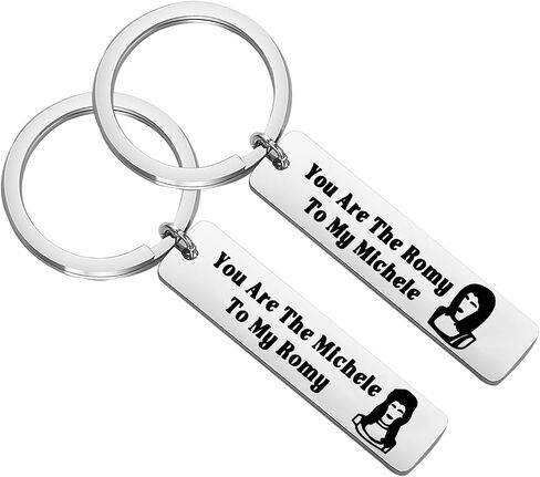 LQRI Best Friend Gift Keychain You Are The Romy To My Michele Keychain Set of 2 TV Show Lovers Gift in Saudi Arabia