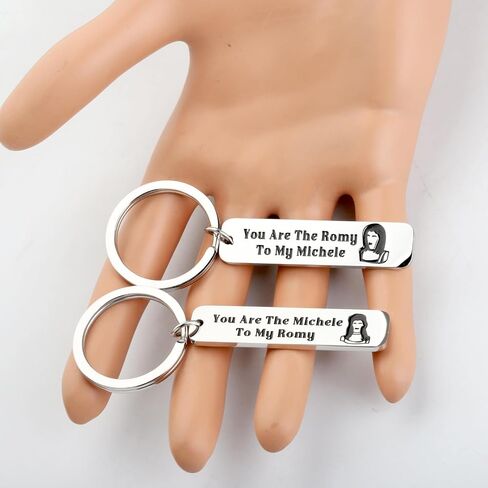 LQRI Best Friend Gift Keychain You Are The Romy To My Michele Keychain Set of 2 TV Show Lovers Gift in Saudi Arabia