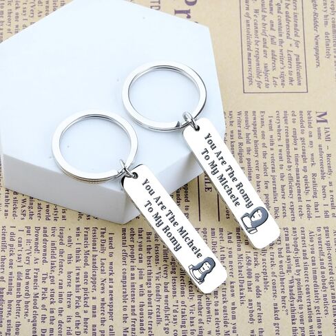 LQRI Best Friend Gift Keychain You Are The Romy To My Michele Keychain Set of 2 TV Show Lovers Gift in Saudi Arabia