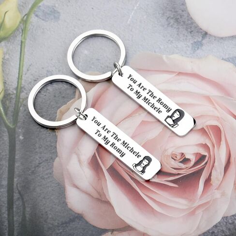 LQRI Best Friend Gift Keychain You Are The Romy To My Michele Keychain Set of 2 TV Show Lovers Gift in Saudi Arabia