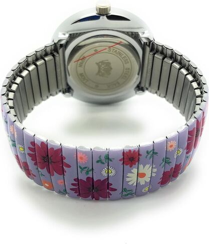 Varsales Ladies Novelty Floral Flower Elegant Stretch Elastic Band Analog Quartz Fashion Watch in Saudi Arabia