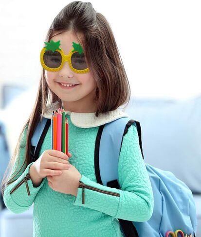 3 PAIRS Kids Children Trendy Pineapple Cat Heart Shaped Glasses Sunglasses for Toddler Girls in Saudi Arabia