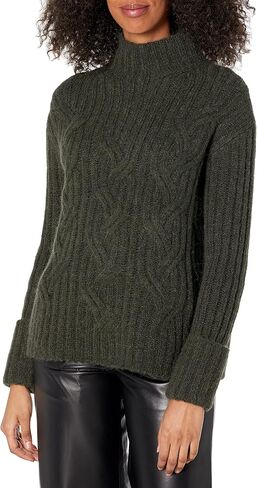 Vince womens Mirrored Cable Turtleneck Sweater in Kuwait
