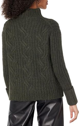 Vince womens Mirrored Cable Turtleneck Sweater in Kuwait