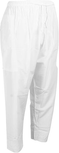 Men Muslim Pant Cotton Loosestyle Afghan Pants Men Muslim Arab Middle East Pants with Waist Elastic Band for Prayer in Saudi Arabia