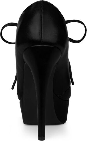 Allegra K Women's Platform Lace Up Round Toe Stiletto High Heel Ankle Booties in Saudi Arabia