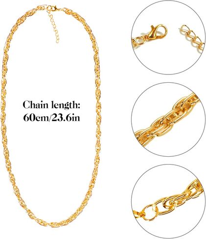 مجموعة أزياء الهيب هوب من التسعينيات، دلو نظارات شمسية شفافة وسلسلة ذهبية in Kuwait