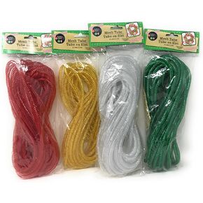 Crafter's Square Christmas Decorative Mesh Tubes, 12-yd. Lengths (Pack of 4)