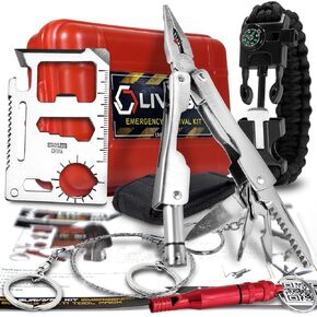 Survival Kit Emergency SOS Survival Multi Tool Pack + Paracord Bracelet