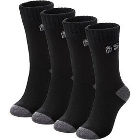 Lenzi - Merino Wool Hiking Socks Thermal Warm Crew Winter Boot Sock For Men & Women 2 Pairs