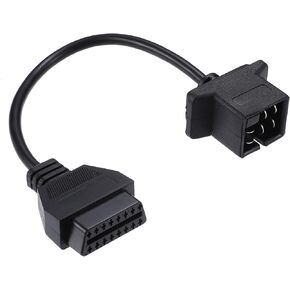 6 Pin to 16 Pins OBD2 Diagnostic Scanner Convertor Adapter Cable for Jeep Grand Cherokee for Dodge/Front/Diagnostic Tool Adapter Cable Connector/Durable/Plastic / 1 Pcs