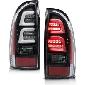 G-PLUS Tail Lights Brake Parking Lamps Chrome 3d Led Tube Bar Compatible with Toyota Tacoma 2005-2015 8155004150, 8156004150, 8156104150, 8155104150