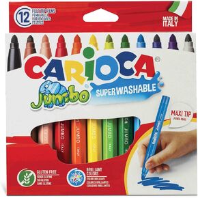CARIOCA Jumbo Felt Tip Classic Markers (Set of 12 Markers)