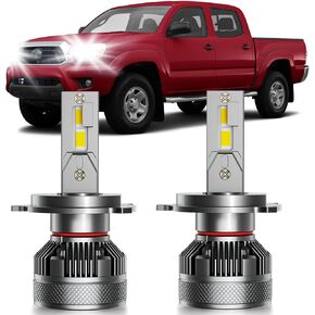 Fits for Toyota Tacoma 1997-2015 Hi/Lo Dual Beam Lights, 2pcs Super Bright 6000K White Hi/Lo Dual Beam Lights Blubs Package