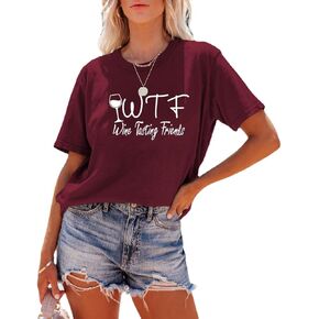 Women WTF Wine Tasting Friends Tshirt