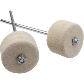 2Pcs Yootones Bass Kick Drum Beater Stainless Steel Shaft Kick Drum Foot Pedal Beater Compatible with Head Drum Instrument Accessory (White)