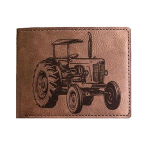 Farm Tractor Engraved Wallet: For the Farmer at Heart - Ideal for Dad, Uncle, Grandfather on Birthday, Father's Day, Christmas