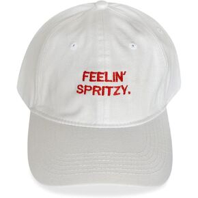 Feelin' Spritzy White Baseball Cap for The Italian Summer Loving Person | Aperol Spritz Drinking, Beach Going, Perfect for The Park, Beach, Italy Streets