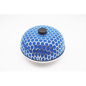 Autobahn88 Mushroom High Flow Air Intake Filter, 3" (76mm) Inlet, Oil-Free, Metal Frame (Blue)