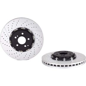Brembo 09.9764.23 Floating two piece UV Coated vented drilled + Slotted Front Brake Rotor MERCEDES-BENZ OE# A2194210212