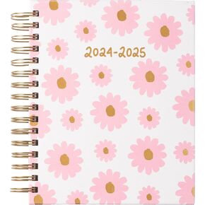 2024-2025 Eccolo Spiral Agenda Planner, Solid Black, 18 Months, Weekly & Monthly Views, Stickers, Color Graphics and Quotes (7.75 x 8.75, Hardcover, July 2024 - Dec 2025)