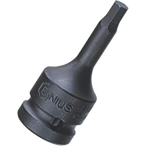 Genius Tools 1/2" Dr. 7/32" Hex Impact Bit Socket, 60mmL (CR-Mo) - 466007