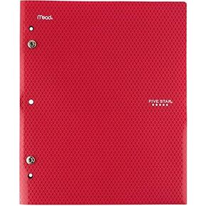 Mead Five Star 2 Pocket Attach-a-Folder Red