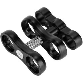 Keenso 1 Ball Clamp, Aluminum Alloy Diving Light Clamp 360°Rotation Ball Butterfly Clip Camera Butterfly Clip Diving for Camera