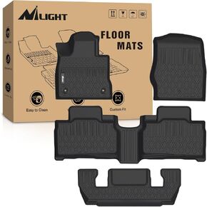 Nilight TPE Floor Mats for Ford Explorer 6 Seats 2020 2021 2022 2023 2024,All Weather Custom Fit Heavy Duty Floor Liners